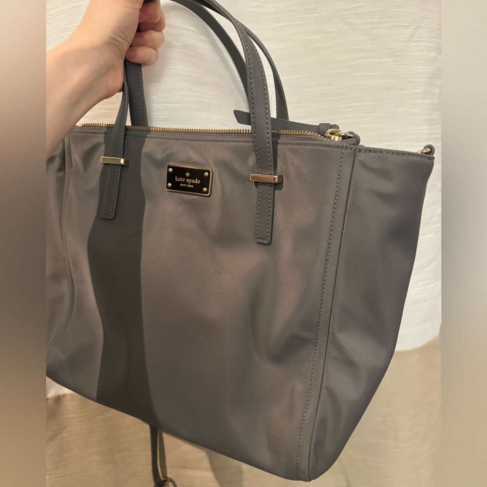 Kate spade nylon gray bag with strap